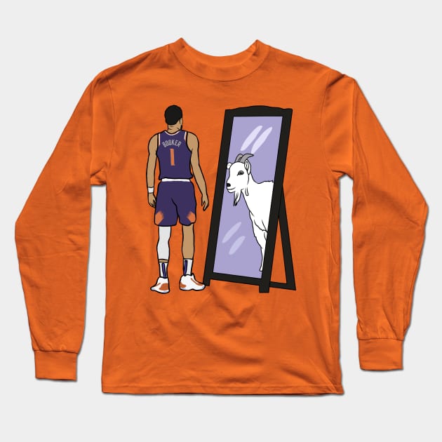 Devin Booker Mirror GOAT Long Sleeve T-Shirt by rattraptees